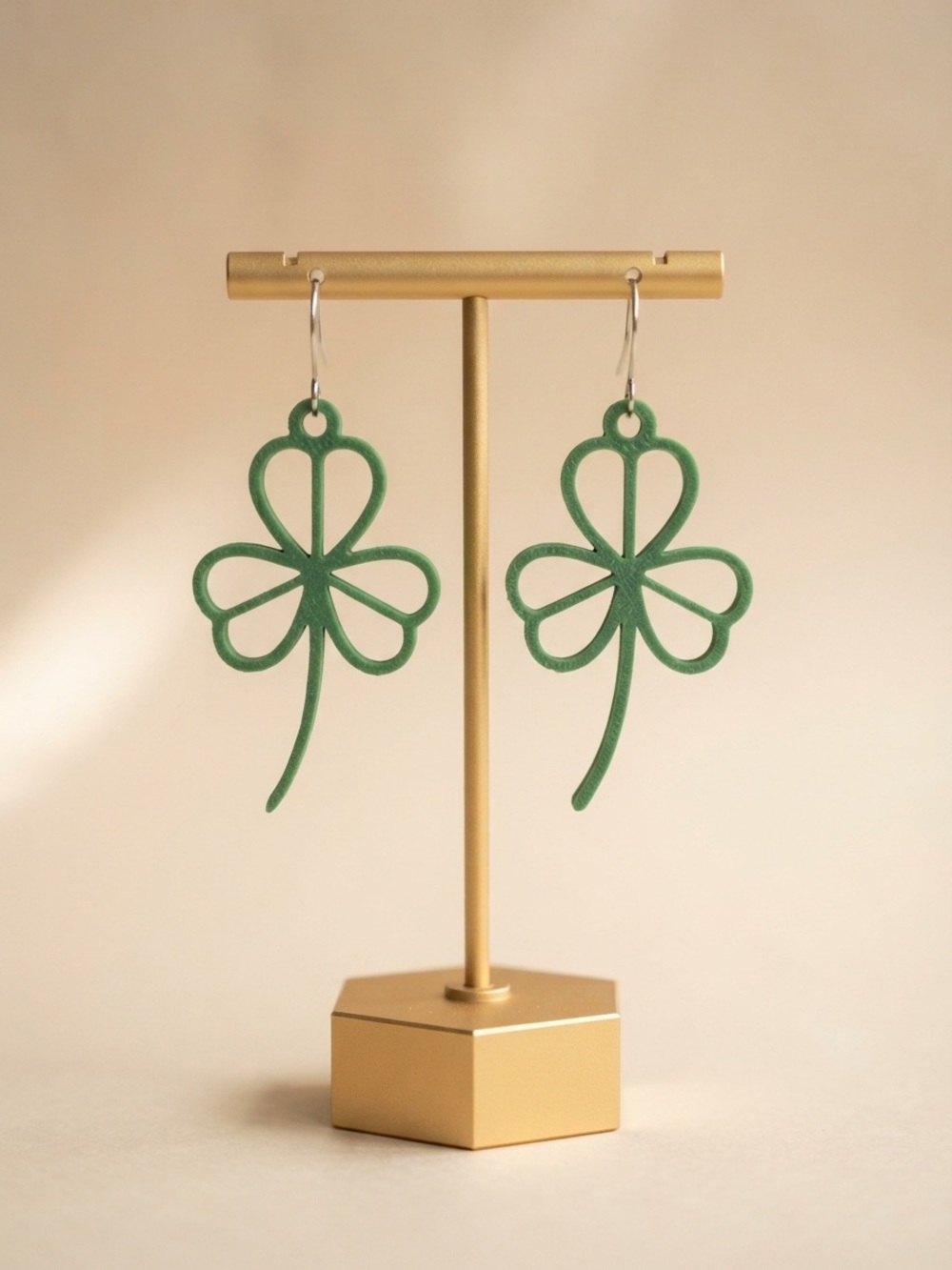 Green Clover Drop Earrings - Brand